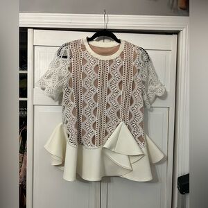 Lace short sleeve top
